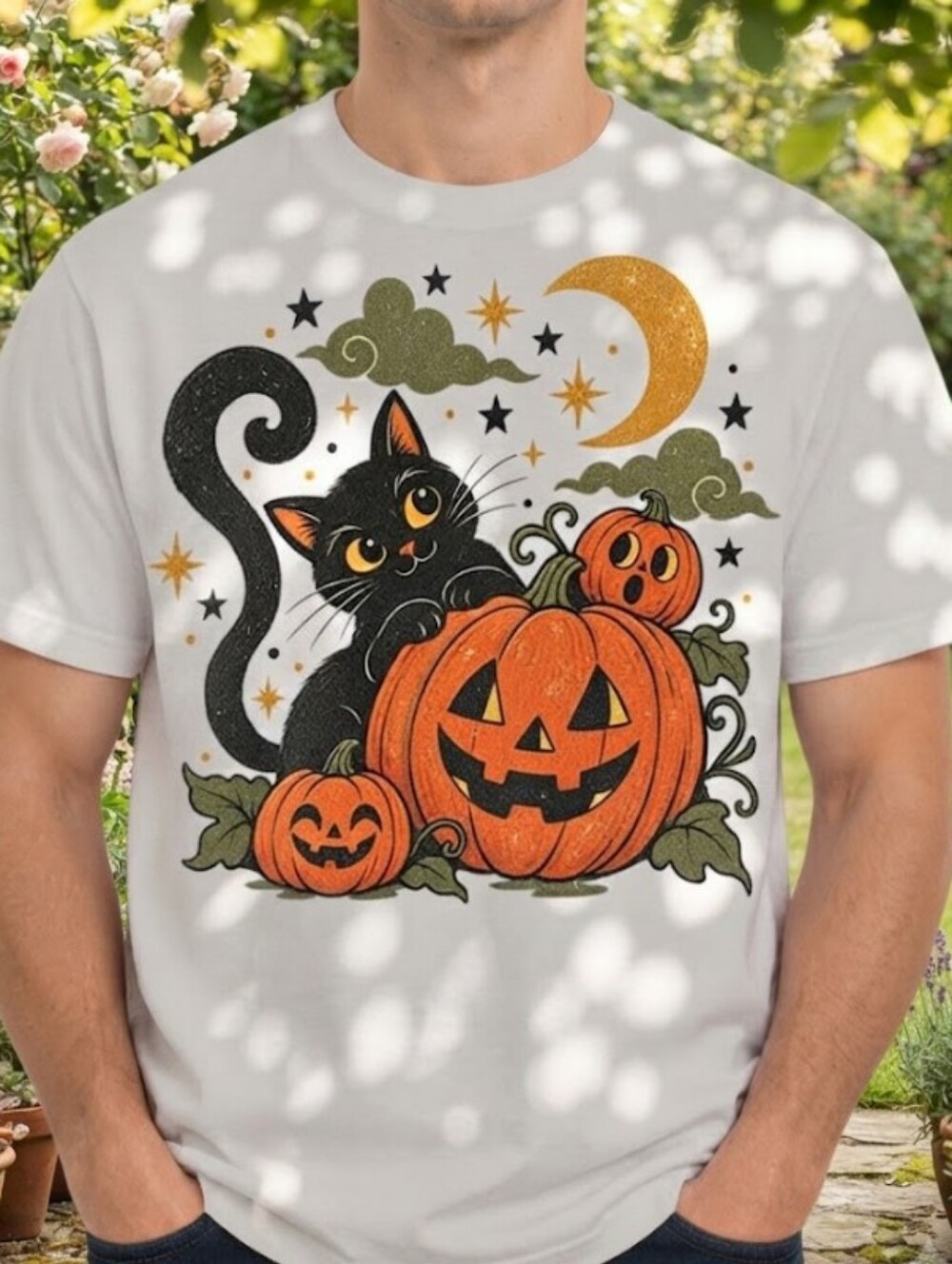 Cute Cat Pumpkin Trick Or Treat T-Shirt